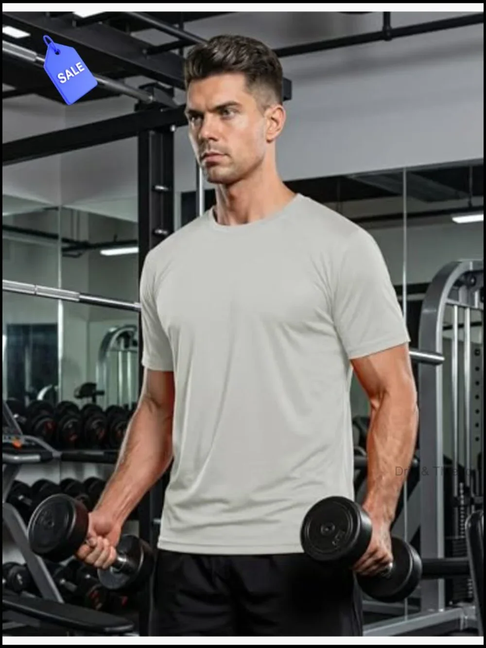 Men's UPF 50+ Sun Protection Rash Guard Quick Dry Athletic Short Sleeve Tee